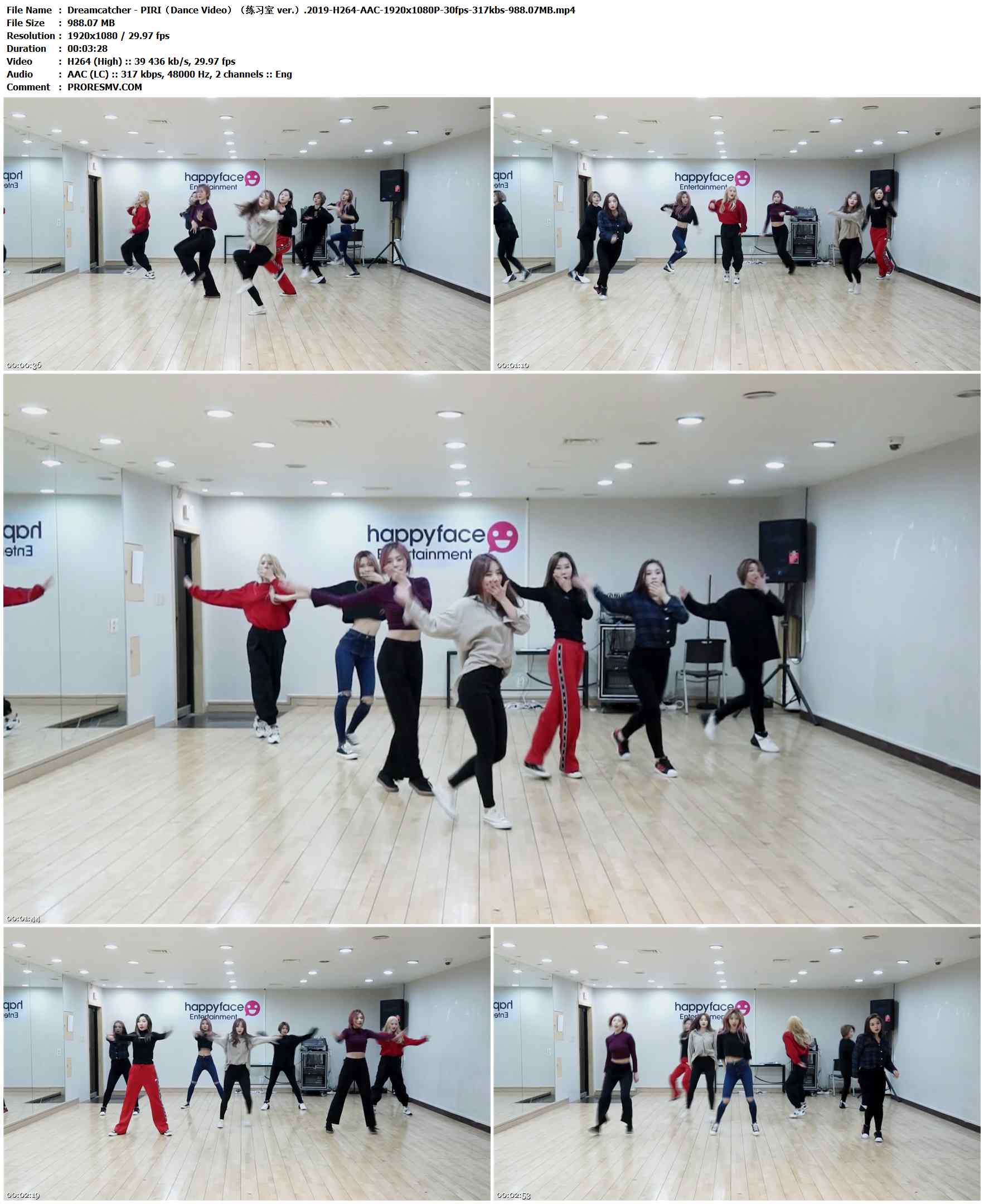 Dreamcatcher - PIRI（Dance Video）（练习室 ver.）.2019-H264-AAC-1920x1080P-30fps-317kbs-988.07MB官方MV_高清MV